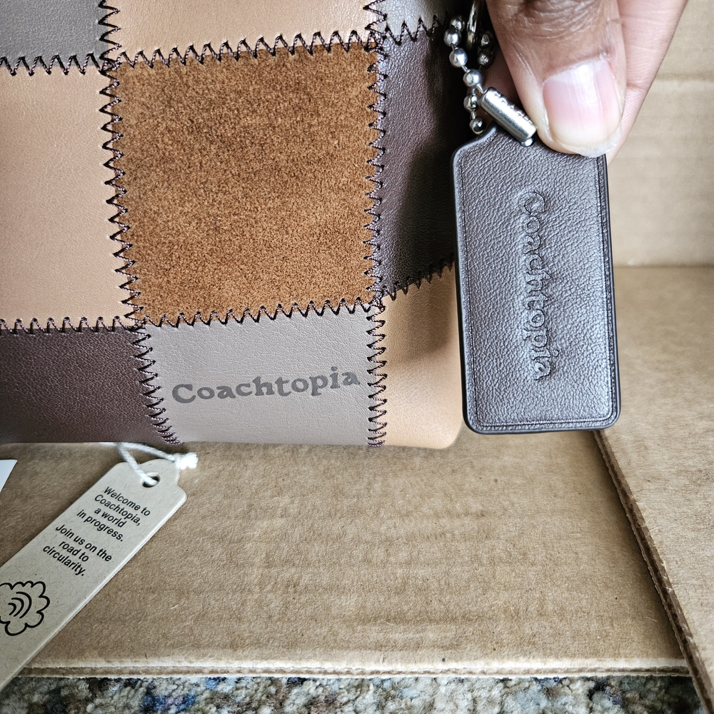 Coachtopia Multi Brown And Tan Patchwork Shoulder… - image 4